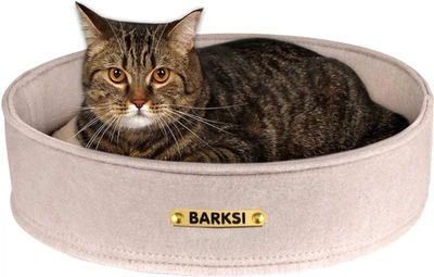 Лежак для животных Barksi Бортик круглый, S 40x10 см Бежевый (3651)