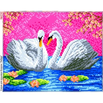 Схема для вишивки бісером Biser-Art Лебеді (БА-232)