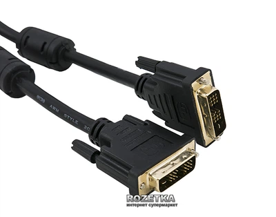 Кабель Extradigital DVI-D, Single Link, 3 м, 28 AWG, PVC, 2x Ferrites (KBD1638)