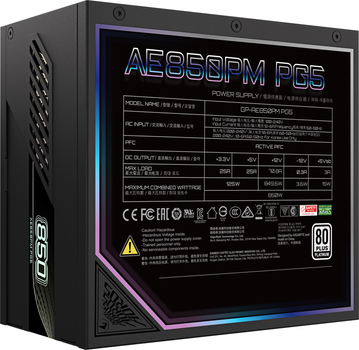 Блок питания Gigabyte Aorus Elite P850W 80+ Platinum (GP-AE850PM PG5)