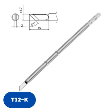Профессиональный нож насадка для паяльника паяльной станции Hakko T12 Жало наконечник T12-K