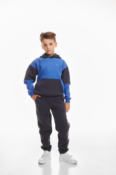 Детский спортивный утепленный костюм Kindamor Cozy Champion Grey/Blue, флис для мальчика 116 см серый с голубым