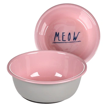 Миска для котов Flamingo Nell Round круглая эмалированная 250мл (561242)
