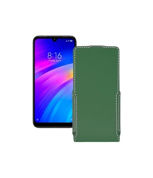 Чохол-флип з екошкіри для телефону Xiaomi Redmi 7 Темно-зелений