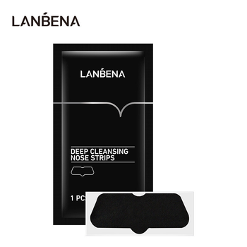 Полоска-пластырь для носа от черных точек Lanbena Deep Cleansing Nose Strips с бамбуковым углем 4мл