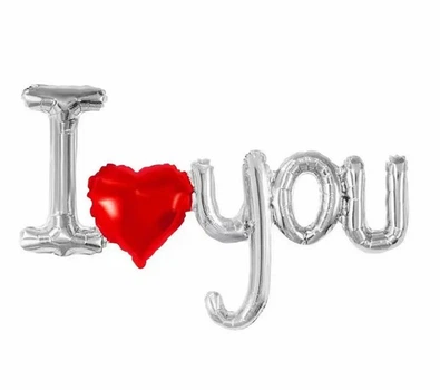 Фольгированный шар I love you 54х97 см (Китай) в упаковке