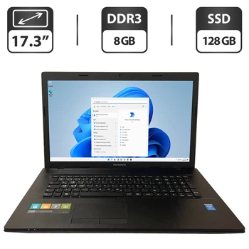 Ноутбук Lenovo Ginkgo 7A1 / 17.3" (1600x900) TN / Intel Pentium 3550M (2 ядра по 2.3 GHz) / 8 GB DDR3 / 128 GB SSD / Intel HD Graphics / WebCam б/у