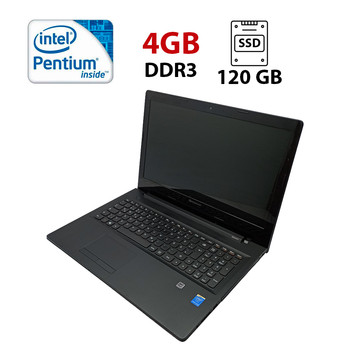 Ноутбук Lenovo G50-30 / 15.6" (1366x768) TN / Intel Pentium N3530 (4 ядра по 2.16 - 2.58 GHz) / 4 GB DDR3 / 120 GB SSD / Intel HD Graphics 3000 / WebCam б/у