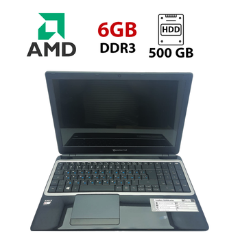 Ноутбук Packard Bell 156 / 15.6" (1366x768) TN / AMD E1-2500 (2 ядра по 1.4 GHz) / 6 GB DDR3 / 500 GB HDD / AMD Radeon HD 8240 / WebCam б/у