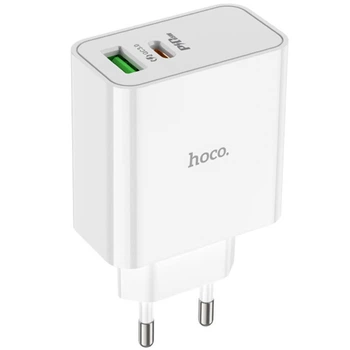 Мережевий зарядний пристрій Hoco C113A Awesome PD65W QC3.0, White