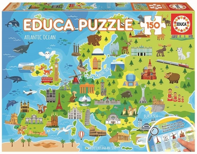 Puzzle Educa Mapa Europy dla dzieci 150 elementów (8412668186071)