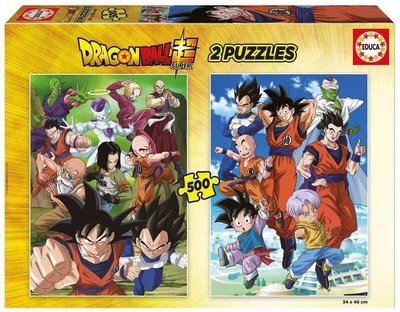 Zestaw puzzli Educa Dragon Ball 2 x 500 elementów (8412668199156)