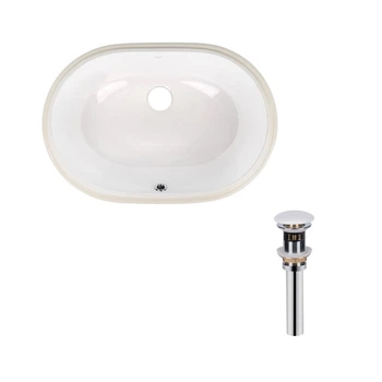 Раковина овальная с донным клапаном QTAP STORK QT15116030WN47294