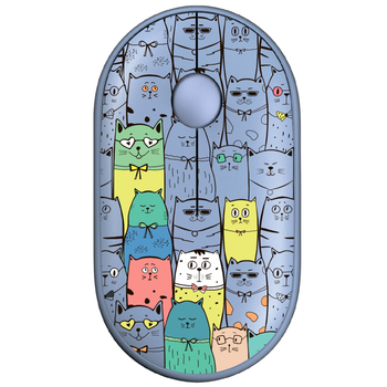 Мышь компьютерная 2E MF300 PETS: CATS Silent беспроводная 1600dpi Синий (2E-MF300WPETSBL)