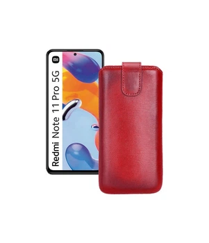 Витяжка з екошкіри для телефону Xiaomi Redmi Note 11 pro 5G Червоний
