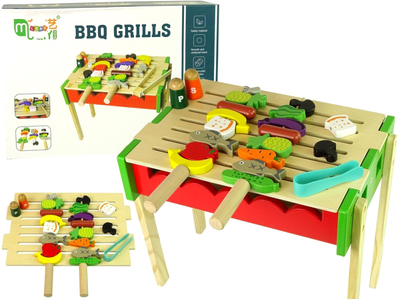 Ігровий набір LEAN Toys Wooden Grill Accessories Barbecue Skewers Grilling Baking (5904665990513)