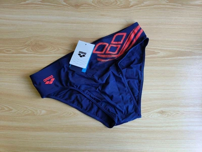 Мужские плавки брифы 003511704 M Arena Spirit Brief Navy-Fluo Red USA 34 Синий/Коралловый