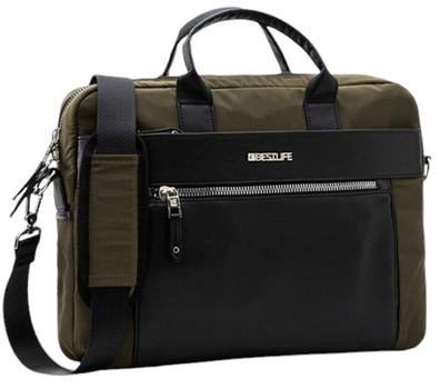 Torba na laptopa BESTLIFE Alya 14.1" Black/Green (BBC-3516GE)