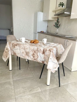 Скатертина водовідштовхуюча Delux Textil Мармур 140 х 110 см (366184)