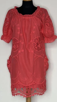 Туніка коралового кольору з мереживом M (4815000)