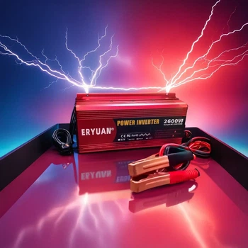 Інвертор 12 - 220 V перетворювач напруги 2600 W Чиста Синусоіда Правильний Синус инвертор напряжения