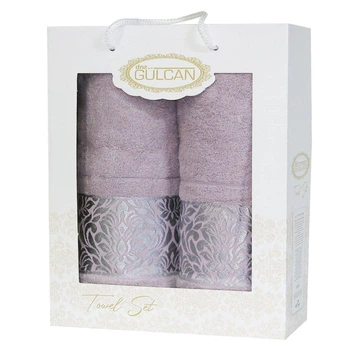 Набор полотенец Gulcan Cotton - Flower Ornament Leylak 50*90+70*140