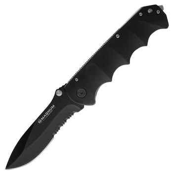 Ніж складаний Boker Magnum Black Spear напівсерейтор Чорний