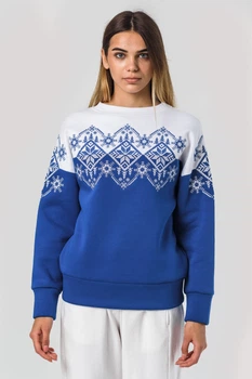 Жіночий новорічний світшот сніжинка XXL | 52-54 UKRS-8837 UkrGlamour