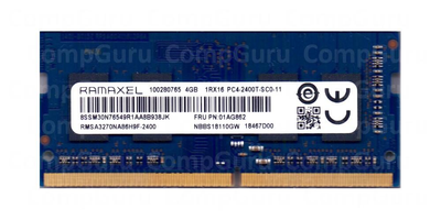 Оперативная память для ноутбука Ramaxel DDR4 4GB 2400MHz SO-DIMM 1Rx16 PC4-2400T (RMSA3270NA86H9F-2400)