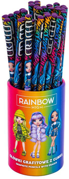 Zestaw ołówków grafitowych Astra Rainbow High HB Trójkątnych z gumką 36 szt (5901137184258)