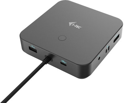 Док-станція i-Tec USB Type-C - USB Type-C х2, USB 3.0 x3, USB 2.0 x2, HDMI, DisplayPort x2, RJ-45, 3.5 mm Black (C31TRIPLE4KDOCKPDPRO)