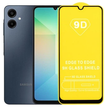 Защитное стекло TDG 9D для Samsung Galaxy A06 (A065) полная проклейка черный