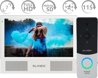 Комплект видеодомофона Slinex Sonik 7 ProDesign Kit White-Silver
