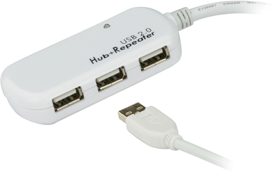 Hub USB-A 4-w-1 ATEN UE2120H 4xUSB 2.0 12 m White