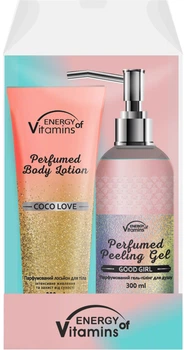 Подарунковий набір для тіла Energy of Vitamins Girl's Love Гель-пілінг для душу Good Girl 300 мл + Лосьйон для тіла Coco Love 200 мл (4823080007358)