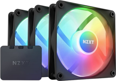 Набір вентиляторів NZXT F120 RGB Core Triple Pack & Controller Black (RF-C12TF-B1)