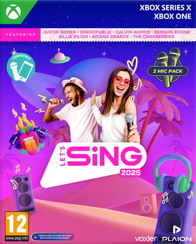 Гра Xbox One/Series Let's Sing 2025 + 2 мікрофона (Blu-ray диск) (4020628582074)