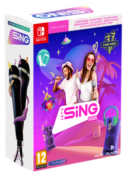 Гра Nintendo Switch Let's Sing 2025 + 2 мікрофона (Картридж) (4020628582043)