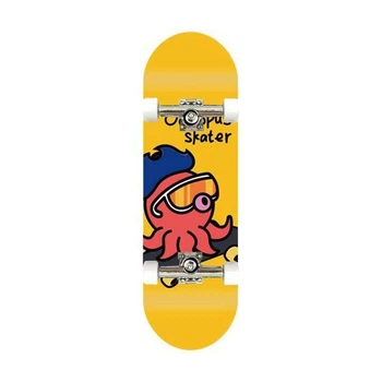 Профессиональный деревянный фингерборд / пальчиковый мини скейт OCTOPUS, желтый "G" (81235846)
