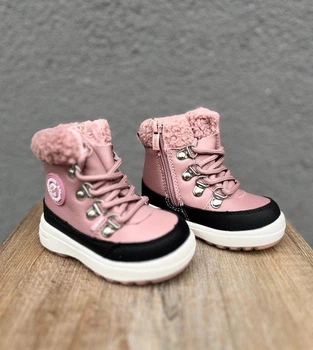 Дитячі зимові черевики для дівчинки Clibee Pink 22 р, рожеві
