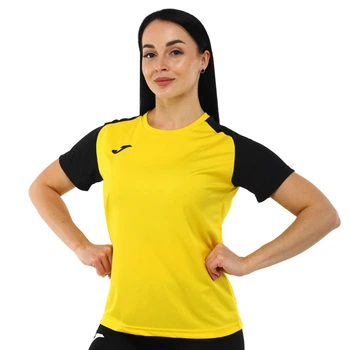 Футболка жіноча Joma ACADEMY IV 901335-901 розмір XS (поліестер, жовтий-чорний)