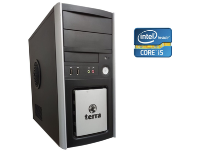 Игровой ПК Terra s1150 Black Tower / Intel Core i5-4590 (4 ядра по 3.3 - 3.7 GHz) / 16 GB DDR3 / 120 GB SSD + 750 GB HDD / AMD Radeon RX 570, 8GB GDDR5, 256-bit / 600W б/у