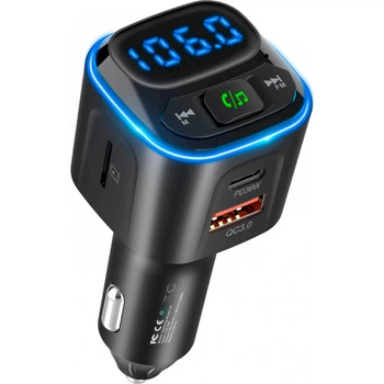 FM-трансмітер ASPIRING Wave 10 USB-C / USB-A 54Вт Чорний (WA.7001)