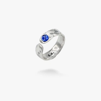 Серебряное кольцо Цефеида sapphire 4мм 17.5 размер