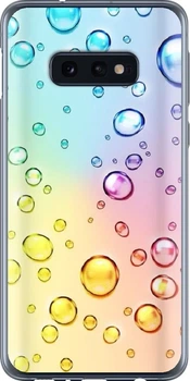 Чехол с принтом для Samsung Galaxy S10e / на самсунг галакси с10е с рисунком Пузырьки