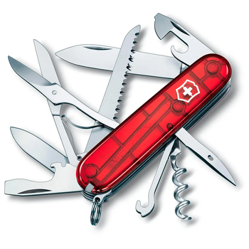 Нож Victorinox Huntsman Transparent Red (1.3713.T) [68262]