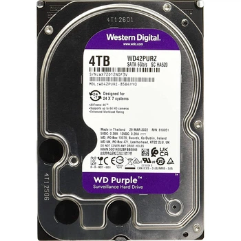 Жесткий диск 3.5" WD Purple 4TB SATA 256MB (WD42PURZ) [81217]