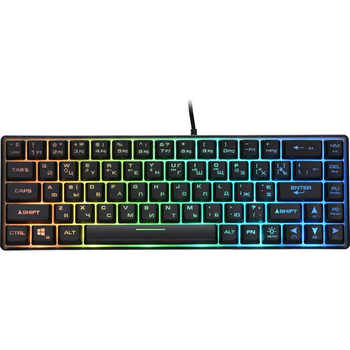 Клавіатура 2E Gaming KG345 RGB 68 key USB Transparent (2E-KG345TR) [93933]