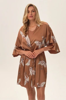 Халат Esotiq 50(2XL) Оранжевый микс (103925)