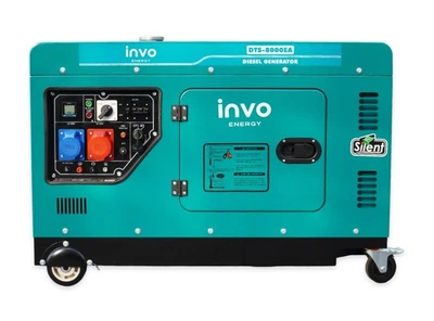 Дизельний генератор INVO DTS-8000EA у кожусі, 7,5/8кВт, 230/380В